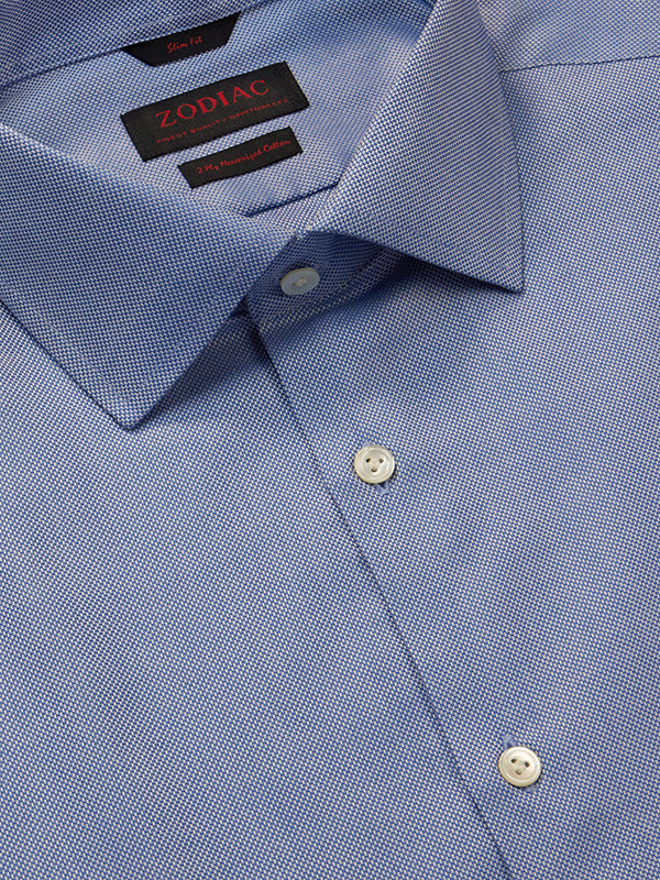 Structure Ink Solid Full Sleeve Single Cuff Slim Fit Classic Formal Two Ply Mercerized Cotton Shirt