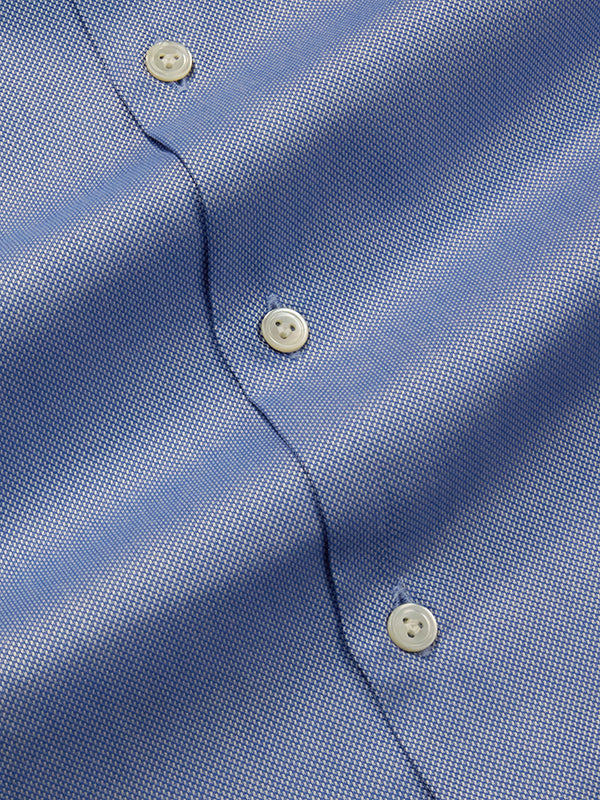 Structure Ink Solid Full Sleeve Single Cuff Slim Fit Classic Formal Two Ply Mercerized Cotton Shirt