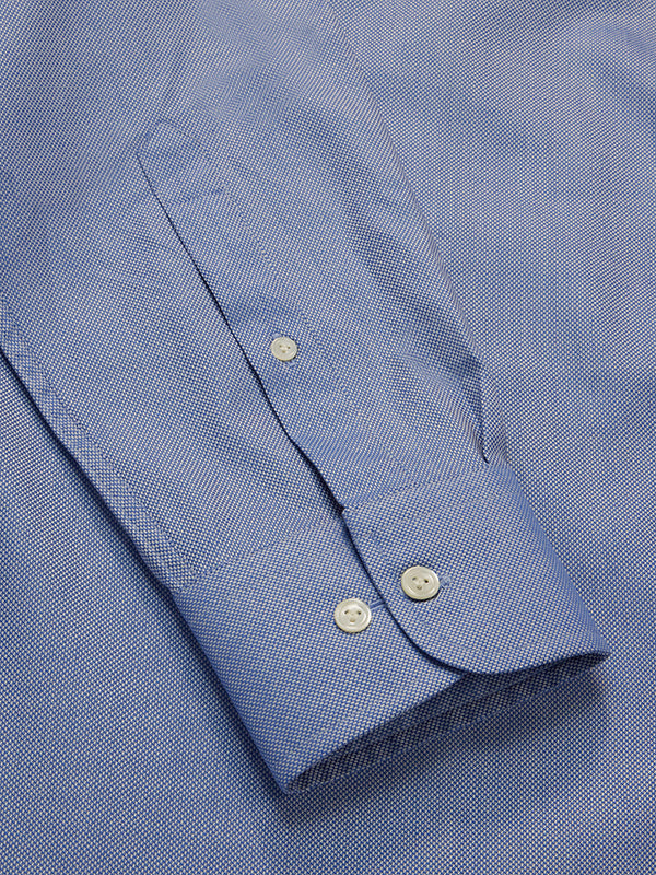 Structure Ink Solid Full Sleeve Single Cuff Slim Fit Classic Formal Two Ply Mercerized Cotton Shirt