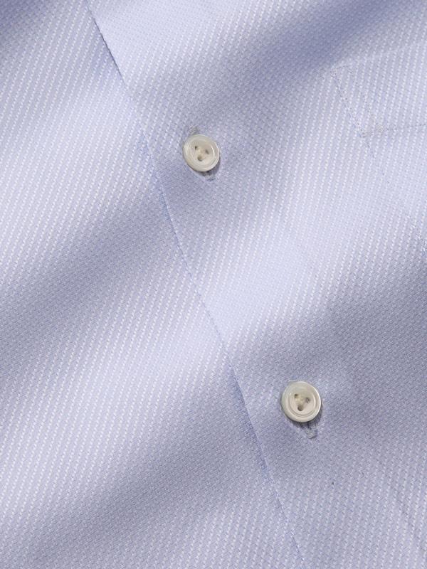 Tramonti Sky Solid Full Sleeve Single Cuff Tailored Fit Classic Formal Two Ply Mercerized Cotton Shirt
