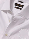 Tramonti White Solid Full Sleeve Single Cuff Tailored Fit Classic Formal Two Ply Mercerized Cotton Shirt