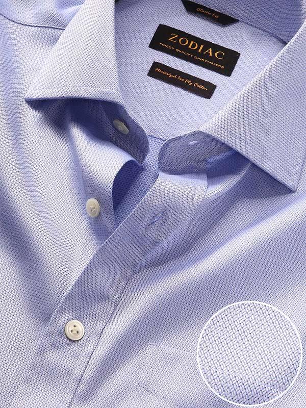 Tramonti Sky Solid Full Sleeve Single Cuff Classic Fit Classic Formal Two Ply Mercerized Cotton Shirt