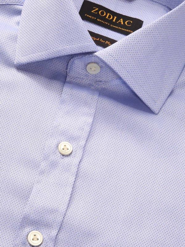 Tramonti Sky Solid Full Sleeve Single Cuff Classic Fit Classic Formal Two Ply Mercerized Cotton Shirt