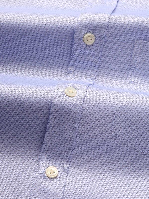 Tramonti Sky Solid Full Sleeve Single Cuff Classic Fit Classic Formal Two Ply Mercerized Cotton Shirt