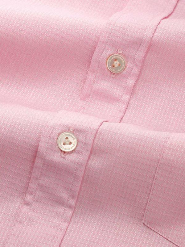 Tramonti Pink Solid Full Sleeve Single Cuff Classic Fit Classic Formal Two Ply Mercerized Cotton Shirt