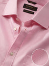 Tramonti Pink Solid Full Sleeve Single Cuff Classic Fit Classic Formal Two Ply Mercerized Cotton Shirt