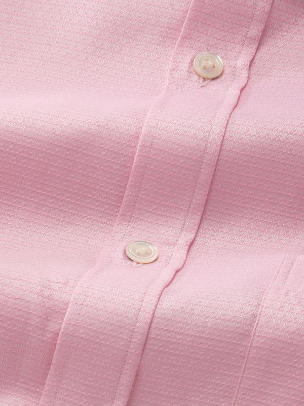 Tramonti Pink Solid Full Sleeve Single Cuff Classic Fit Classic Formal Two Ply Mercerized Cotton Shirt