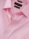 Tramonti Pink Solid Full Sleeve Single Cuff Classic Fit Classic Formal Two Ply Mercerized Cotton Shirt