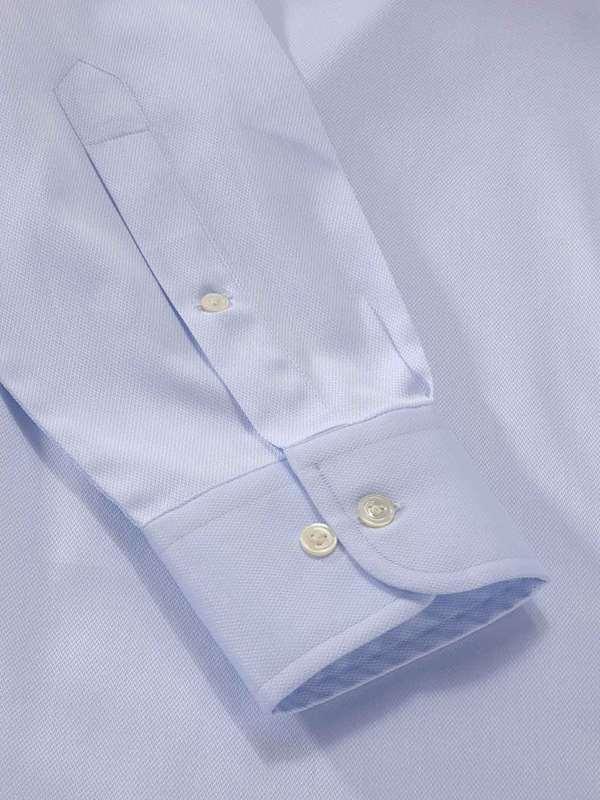 Tramonti Sky Solid Full Sleeve Single Cuff Classic Fit Classic Formal Two Ply Mercerized Cotton Shirt