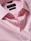 Tramonti Pink Solid Full Sleeve Single Cuff Classic Fit Classic Formal Two Ply Mercerized Cotton Shirt