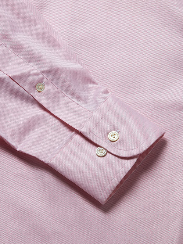 Tramonti Pink Solid Full Sleeve Single Cuff Classic Fit Classic Formal Two Ply Mercerized Cotton Shirt