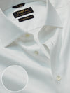 Tramonti White Solid Full Sleeve Single Cuff Tailored Fit Classic Formal Two Ply Mercerized Cotton Shirt