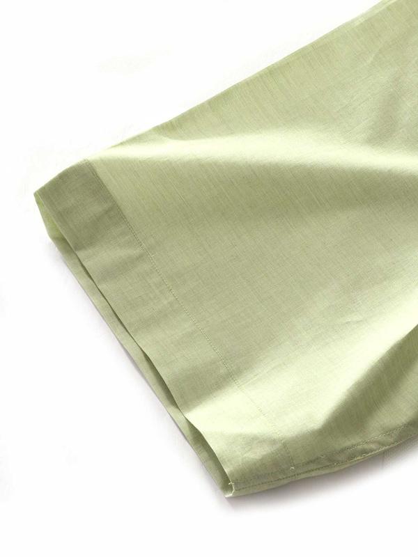 Venete  Mint Solid Half Sleeve Classic Fit Semi Formal Super Fine Cotton Shirt