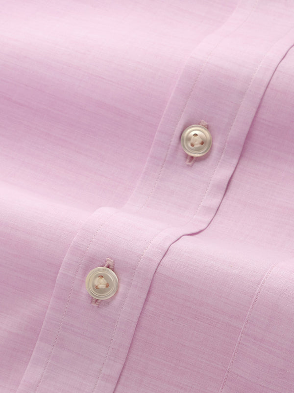 Venete  Lilac Solid Half Sleeve Classic Fit Semi Formal Super Fine Cotton Shirt