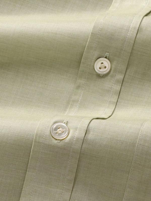 Venete  Mint Solid Half Sleeve Classic Fit Semi Formal Super Fine Cotton Shirt