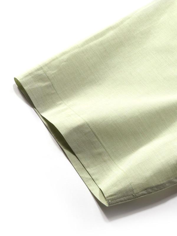 Venete  Mint Solid Half Sleeve Classic Fit Semi Formal Super Fine Cotton Shirt