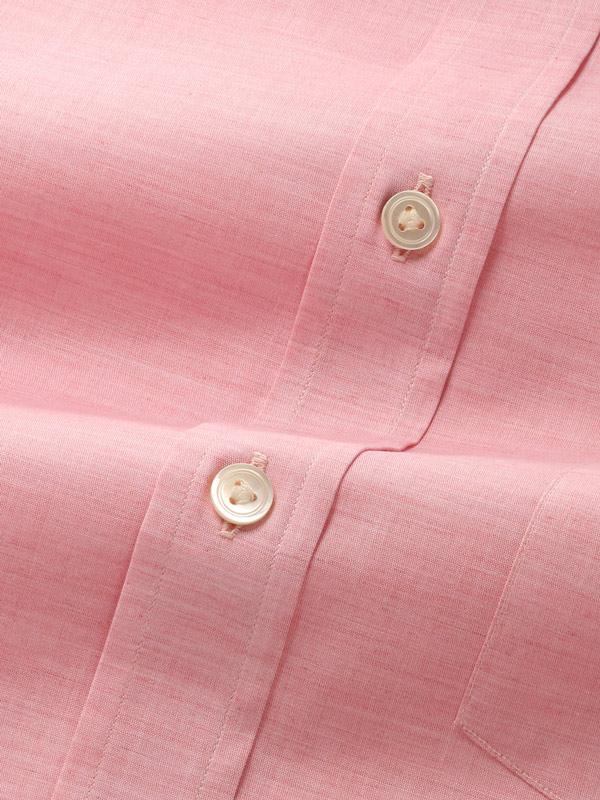 Venete  Pink Solid Half Sleeve Classic Fit Semi Formal Super Fine Cotton Shirt