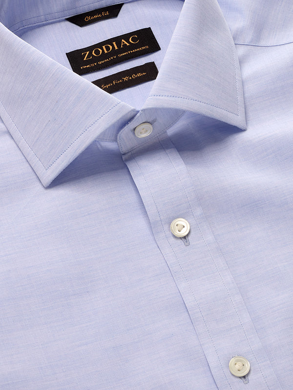 Venete  Sky Solid Half Sleeve Classic Fit Semi Formal Super Fine Cotton Shirt
