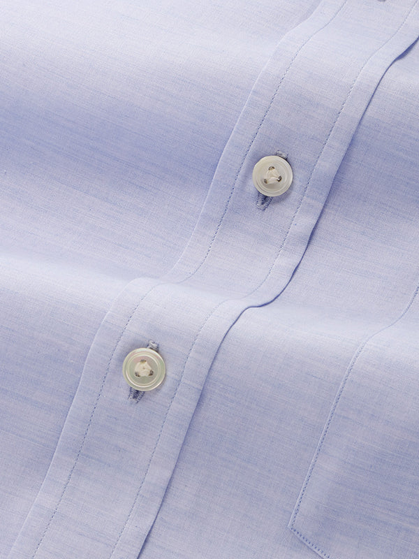 Venete  Sky Solid Half Sleeve Classic Fit Semi Formal Super Fine Cotton Shirt