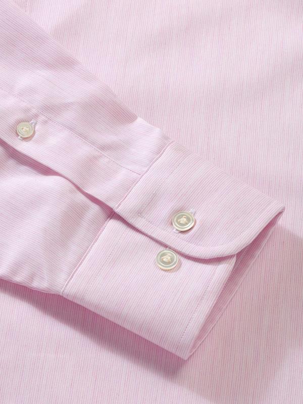 Vercelli Pink Striped Full Sleeve Single Cuff Classic Fit Semi Formal Button down collar Cotton Shirt