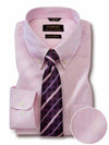 Vercelli Pink Striped Full Sleeve Single Cuff Tailored Fit Semi Formal Two Ply Mercerized Cotton Shirt