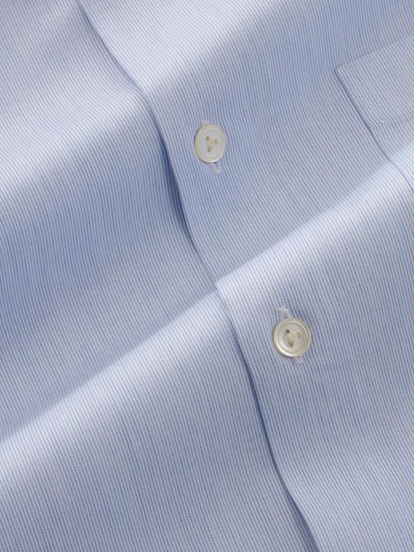 Vercelli Sky Striped Full Sleeve Single Cuff Classic Fit Semi Formal Two Ply Mercerized Cotton Shirt