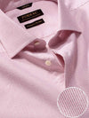 Vercelli Red Striped Full Sleeve Single Cuff Tailored Fit Semi Formal Two Ply Mercerized Cotton Shirt