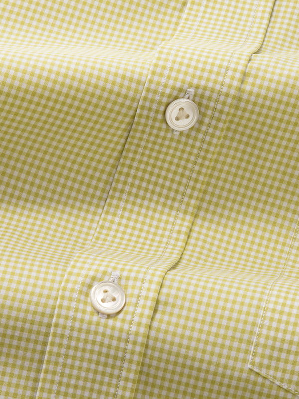 Vivace Mint Check Full Sleeve Classic Fit Semi Formal Silk Touch Egyptian Giza Cotton Shirt
