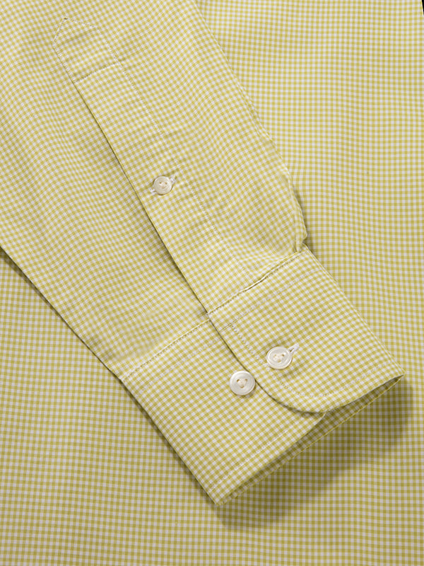 Vivace Mint Check Full Sleeve Classic Fit Semi Formal Silk Touch Egyptian Giza Cotton Shirt