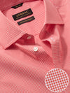 Vivace Red Check Full Sleeve Classic Fit Semi Formal Silk Touch Egyptian Giza Cotton Shirt