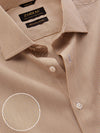 Vivace Yellow Striped Full Sleeve Single Cuff Tailored Fit Semi Formal Silk Touch Egyptian Giza Cotton Shirt