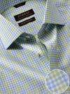 Vivace Mint Check Full Sleeve Single Cuff Classic Fit Semi Formal Silk Touch Egyptian Giza Cotton Shirt