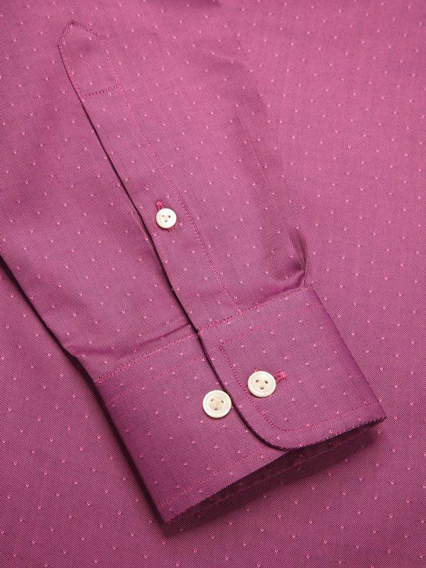 Zuccaro Lilac Solid Full Sleeve Single Cuff Classic Fit Semi Formal Two Ply Mercerized Cotton Shirt