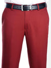Mantova Red Tailored Fit Cotton Trousers