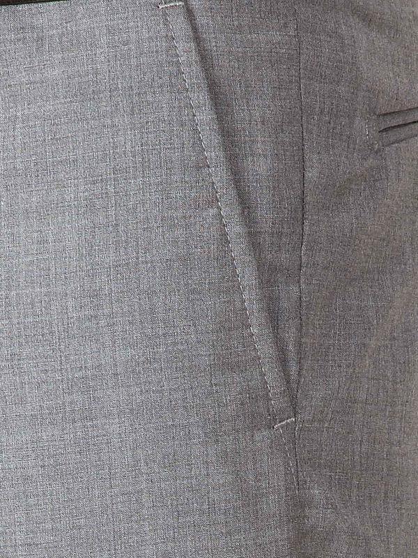 Pollone Light Grey Slim Fit Blended Trousers