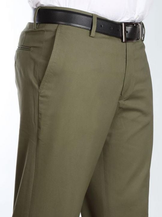 Pollone Khaki Tailored Fit Trouser