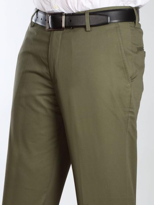 Pollone Khaki Tailored Fit Trouser