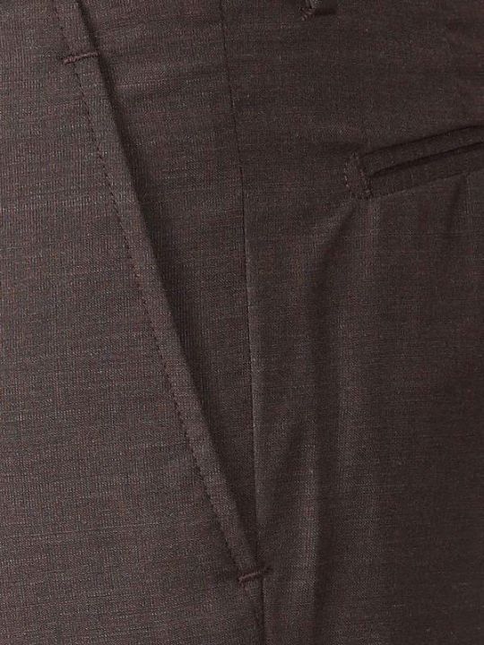 Pollone Brown Tailored Fit Trouser