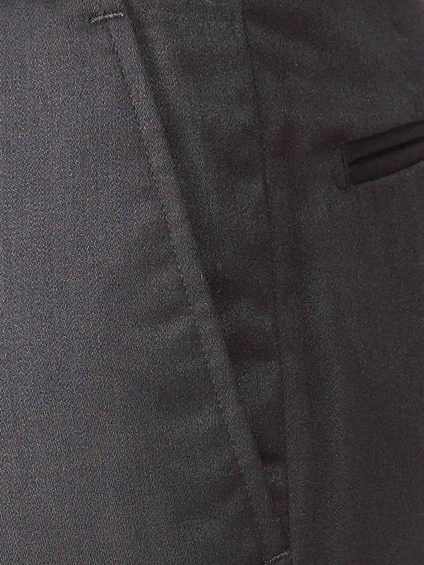 Pollone Black Slim Fit Blended Trousers