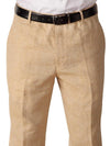 Positano Beige Tailored Fit Pure Linen Trouser