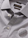 Antonello Light Grey Solid Full Sleeve Single Cuff Classic Fit Classic Formal Two Ply Mercerized Cotton Shirt