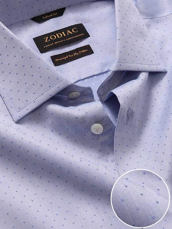 Antonello Sky Solid Full Sleeve Single Cuff Tailored Fit Classic Formal Two Ply Mercerized Cotton Shirt