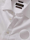 Bertolucci White Solid Full Sleeve Single Cuff Classic Fit Classic Formal Two Ply Mercerized Cotton Shirt