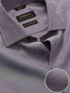Marzeno Black Solid Full Sleeve Single Cuff Tailored Fit Semi Formal Dark Two Ply Mercerized Cotton Shirt
