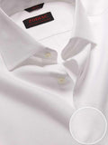 Cascia White Check Full Sleeve Single Cuff Slim Fit Classic Formal Cotton Shirt