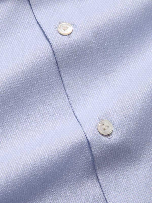 Cione Sky Solid Full Sleeve Double Cuff Tailored Fit Classic Formal Two Ply Mercerized Cotton Shirt