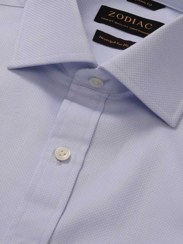 Cione Sky Solid Full Sleeve Double Cuff Classic Fit Classic Formal Two Ply Mercerized Cotton Shirt