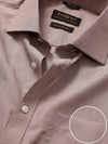Fil A Fil Sand Solid Full Sleeve Single Cuff Classic Fit Classic Formal Cotton Shirt