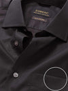 Fine Twill Black Solid Full Sleeve Single Cuff Classic Fit Semi Formal Dark Super Fine Cotton Shirt
