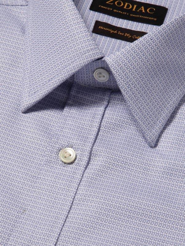 Monteverdi Sky Solid Full Sleeve Single Cuff Classic Fit Classic Formal Two Ply Mercerized Cotton Shirt